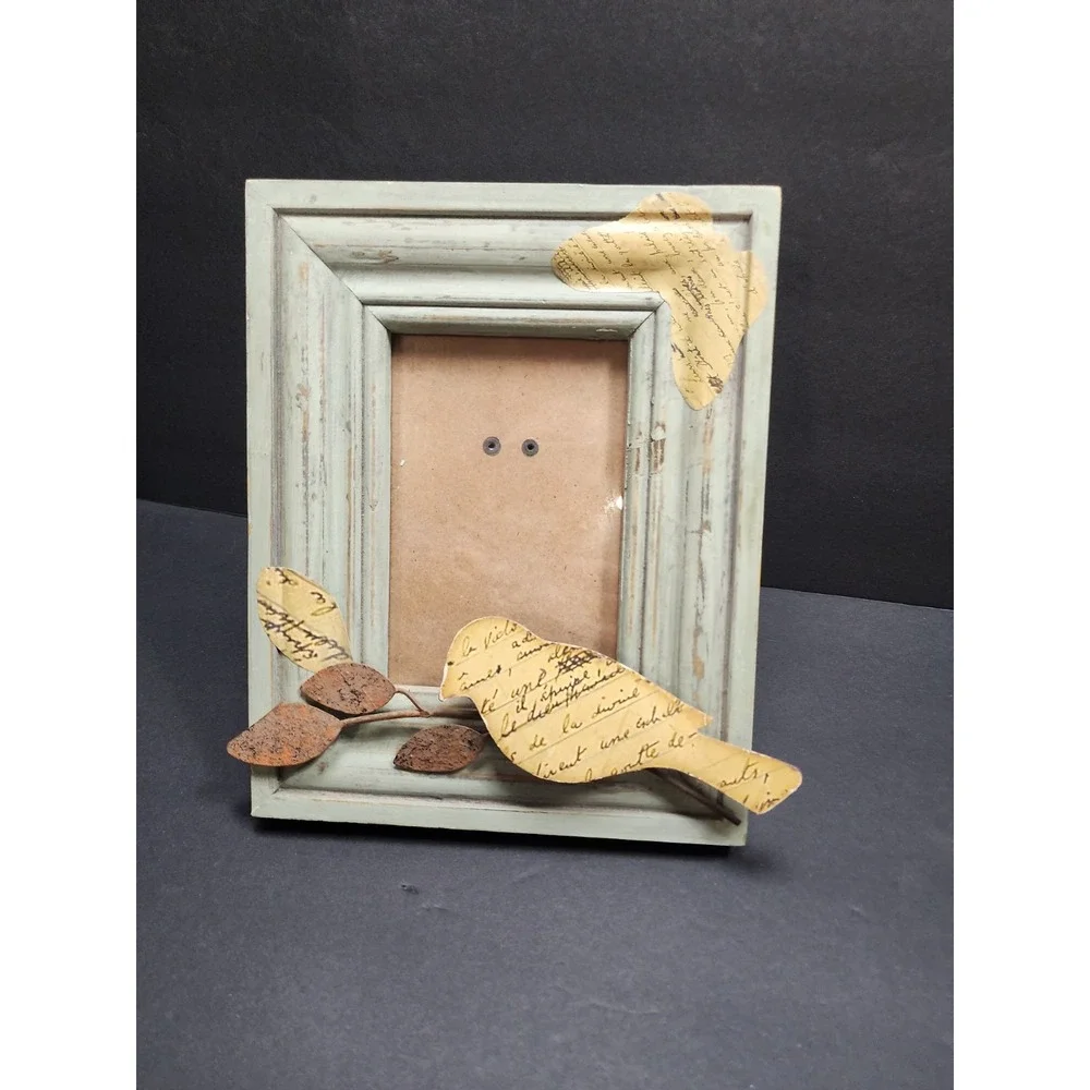 Natural Collection Photo Frame 4 in x 6 in Bird,‎ Leaves & Butterfly